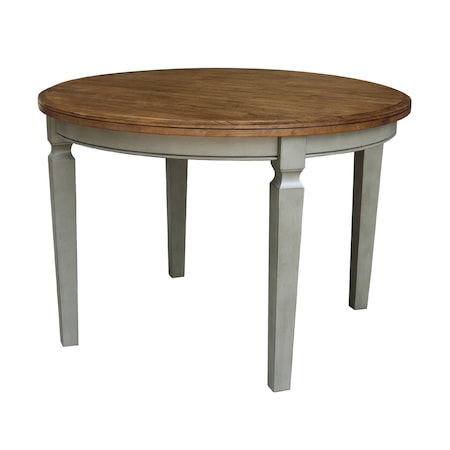 International Concepts Round 44 inx 44 in Round Top Dining Table, Hickory/Stone, 44 in W, 44 in L, 30 in H, Wood T41-144R-30
